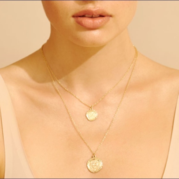 New Amber Sceats Double Coin Necklace 